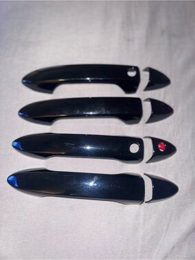 Glossy Black Replacement Car Door Handle Covers (Set of 4)